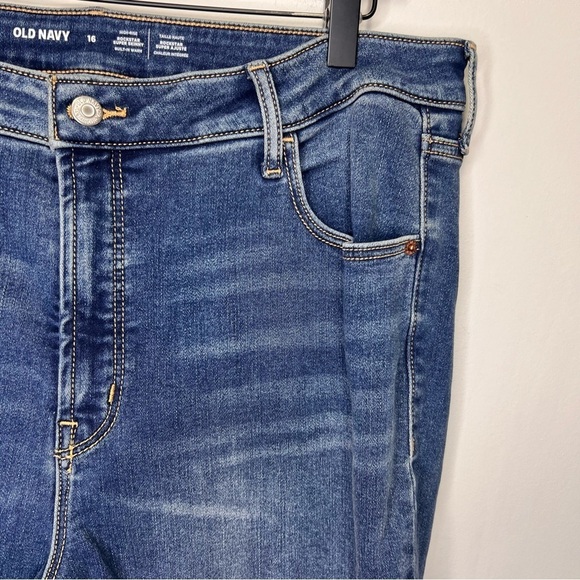 Old Navy High Rise Rockstar Super Skinny Jeans Size 16 - Picture 4 of 12